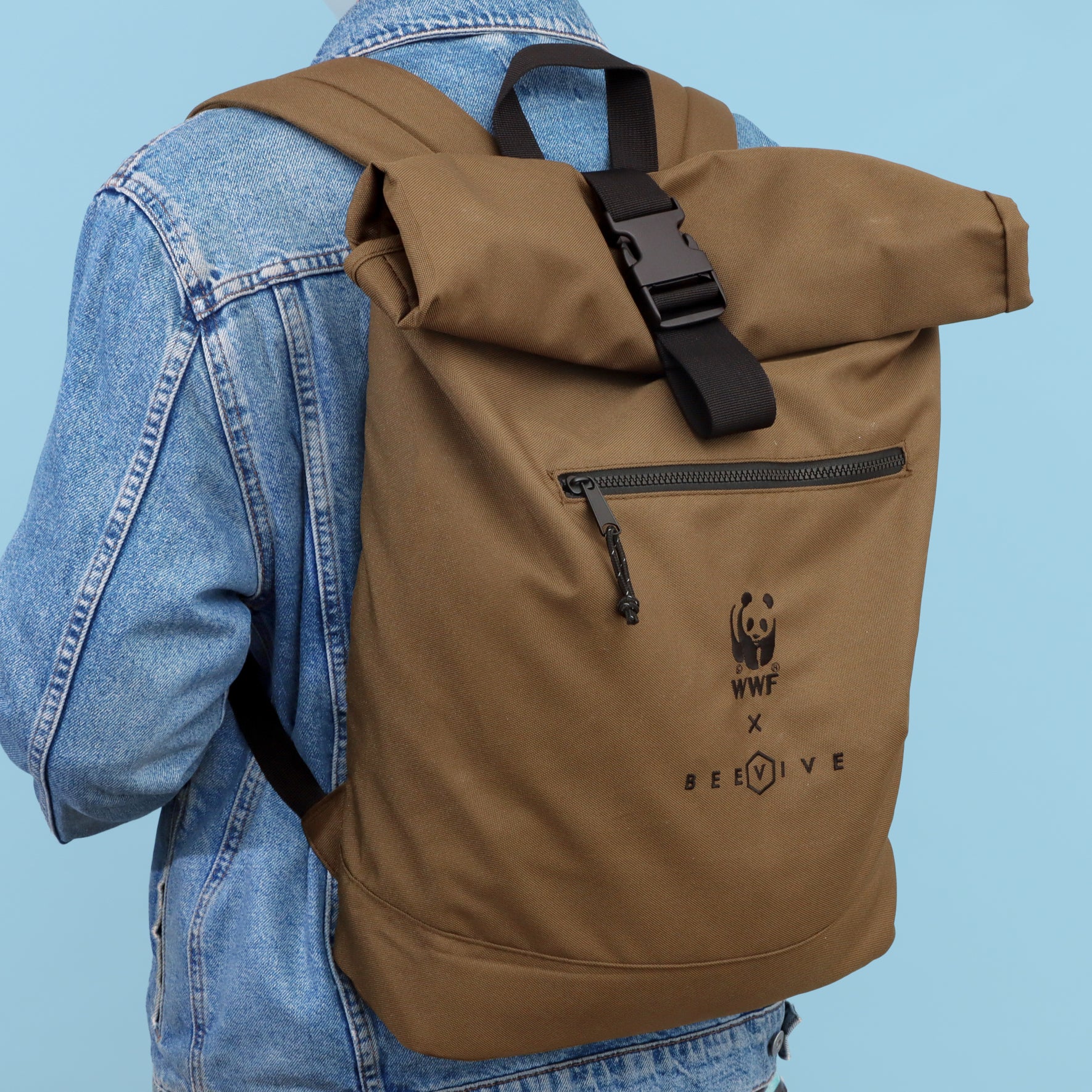 Adventure Recycled Roll-top Backpack - Green - Image 2