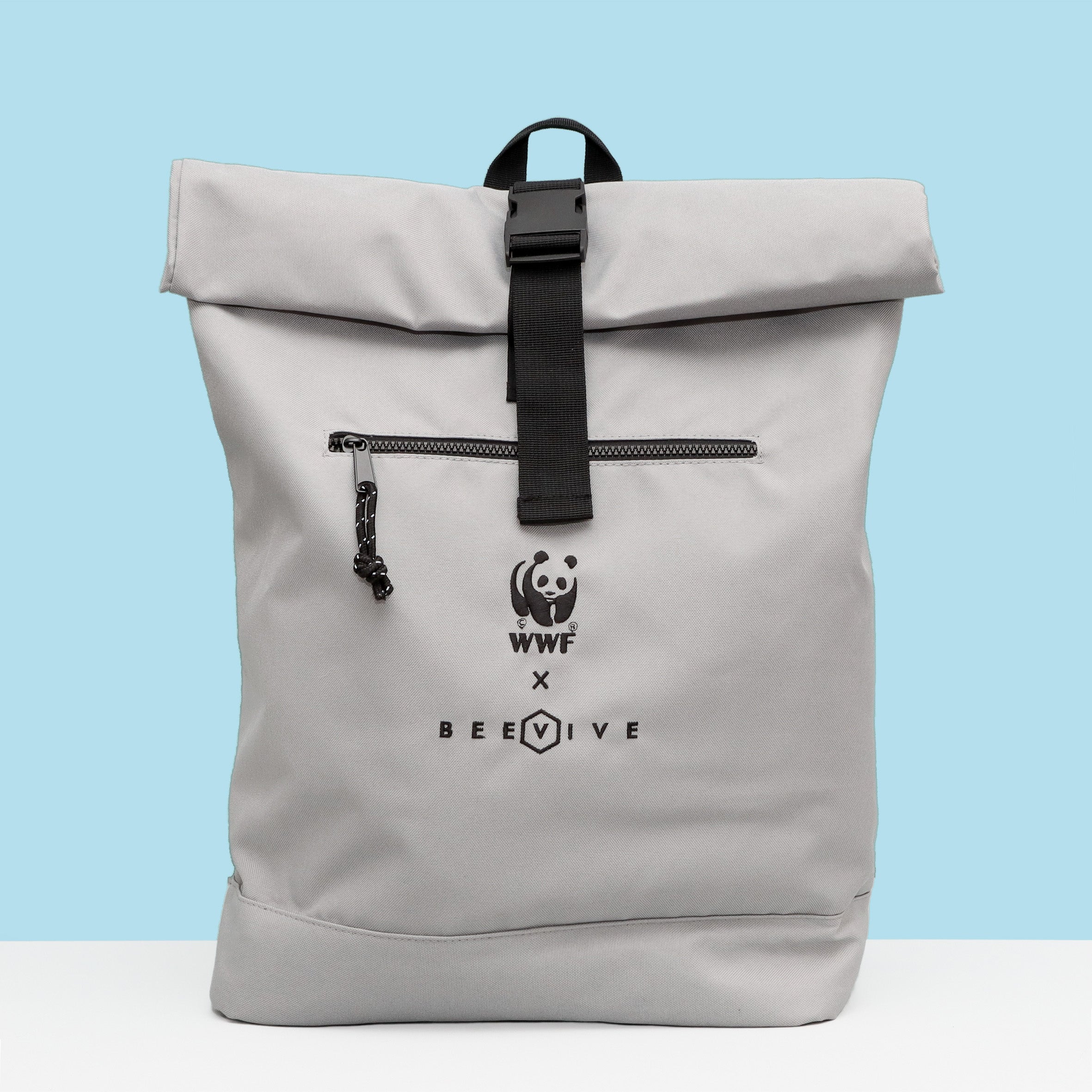 Adventure Recycled Roll-top Backpack - Grey - Image 2