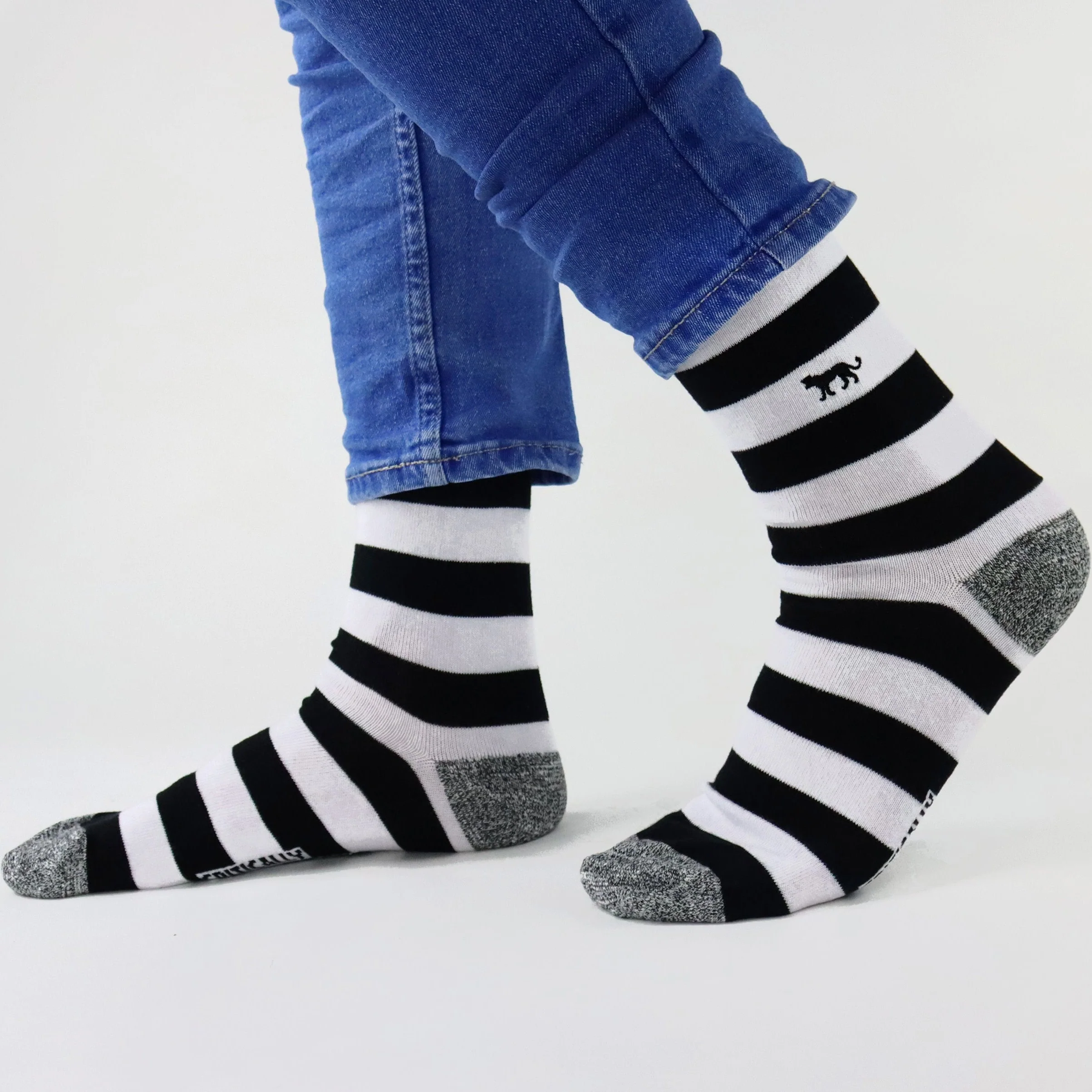 Critically Endangered Adult Striped Socks - Leopard - Image 3