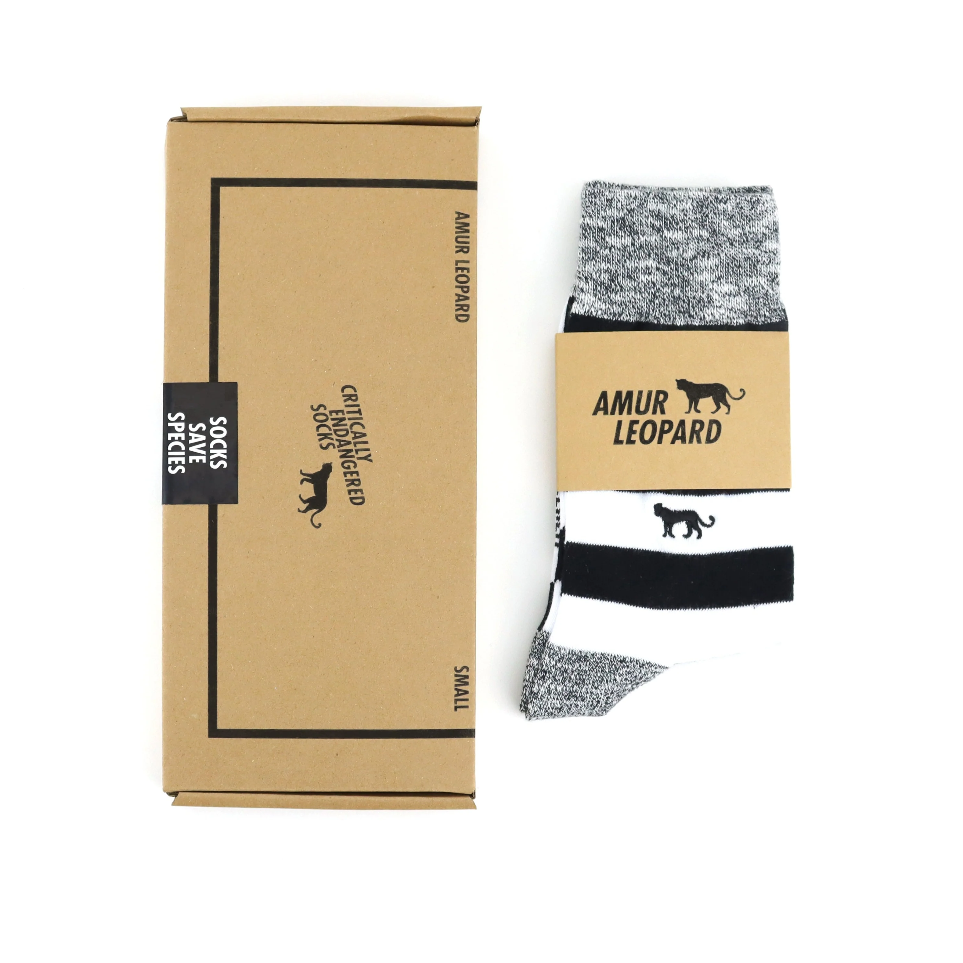 Critically Endangered Adult Striped Socks - Leopard - Image 6