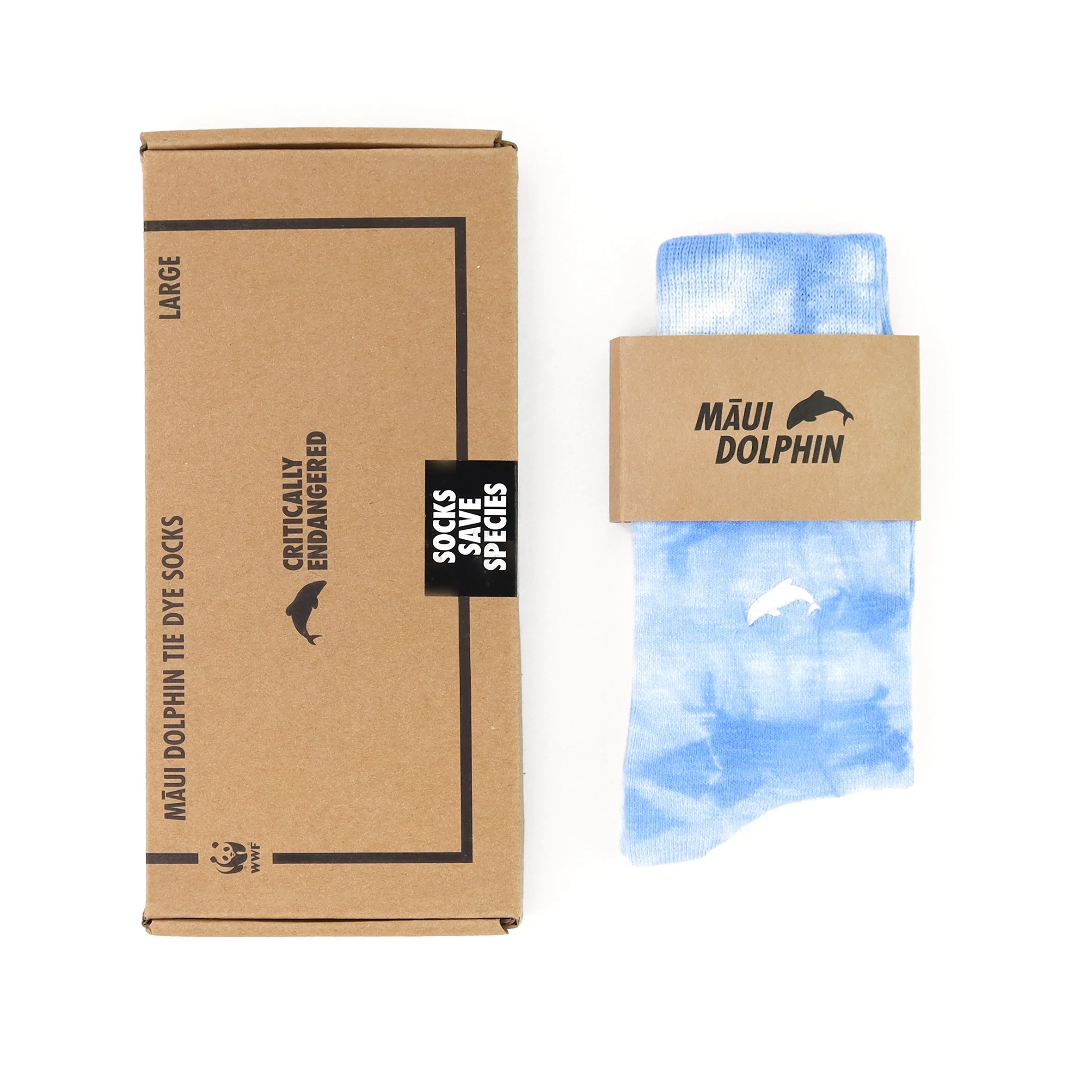 Critically Endangered Tie Dye Adult Socks - Dolphin - Image 4