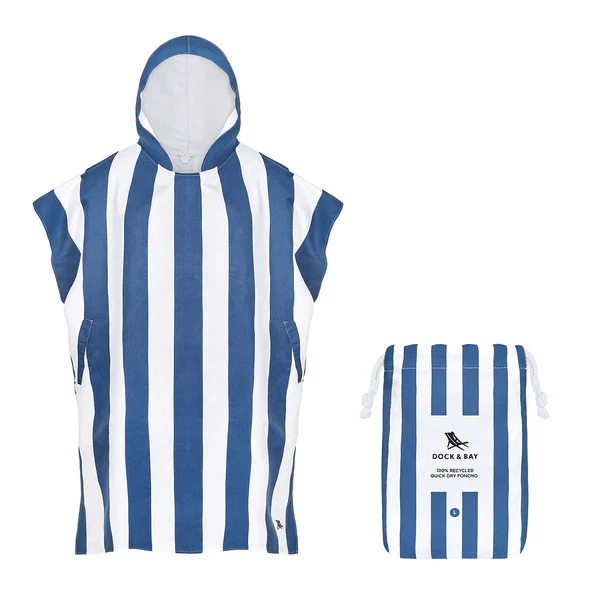 Dock & Bay Adult Poncho - Whitsunday Blue - Image 9