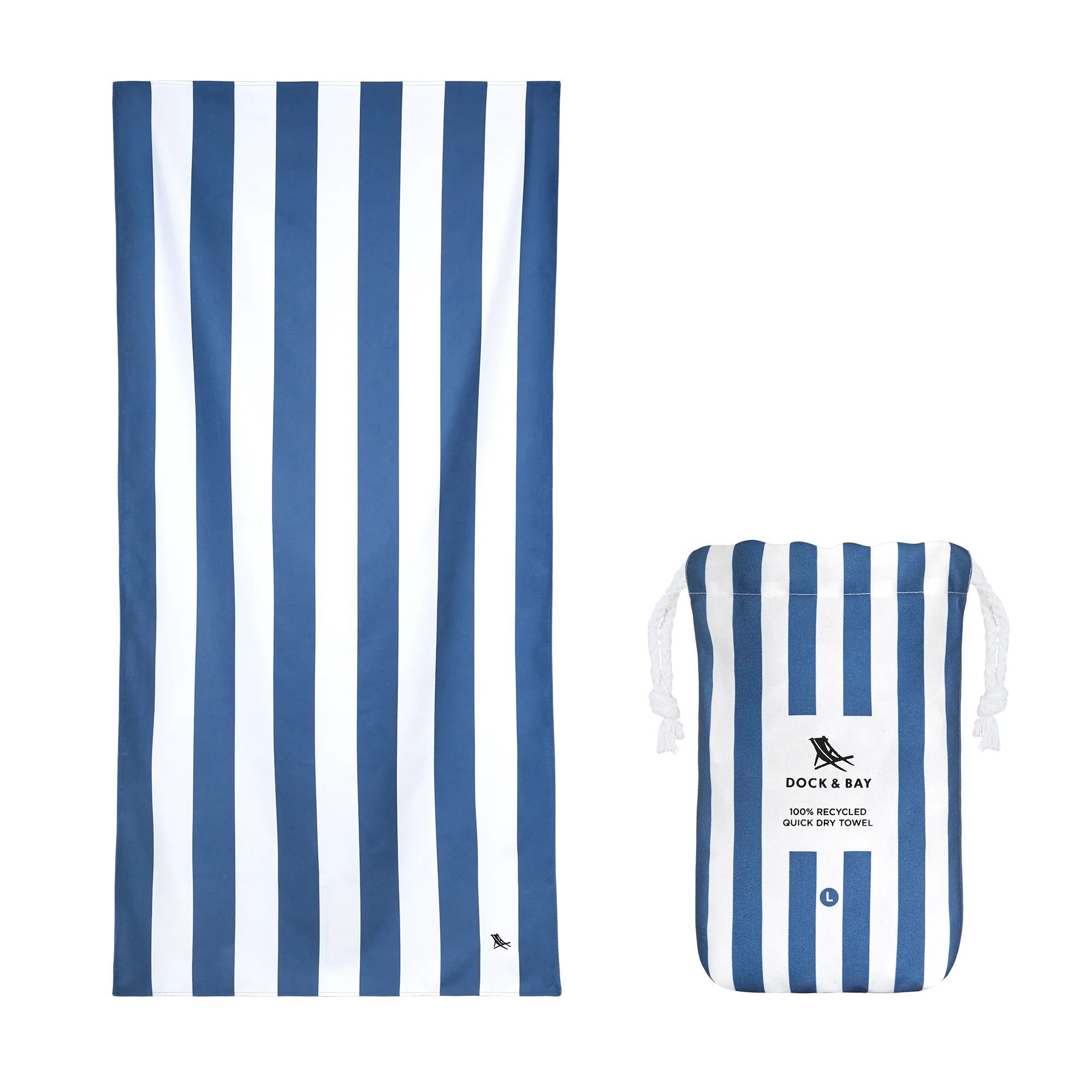 Dock & Bay Quick Dry Beach Towel - Whitsunday Blue - Image 15