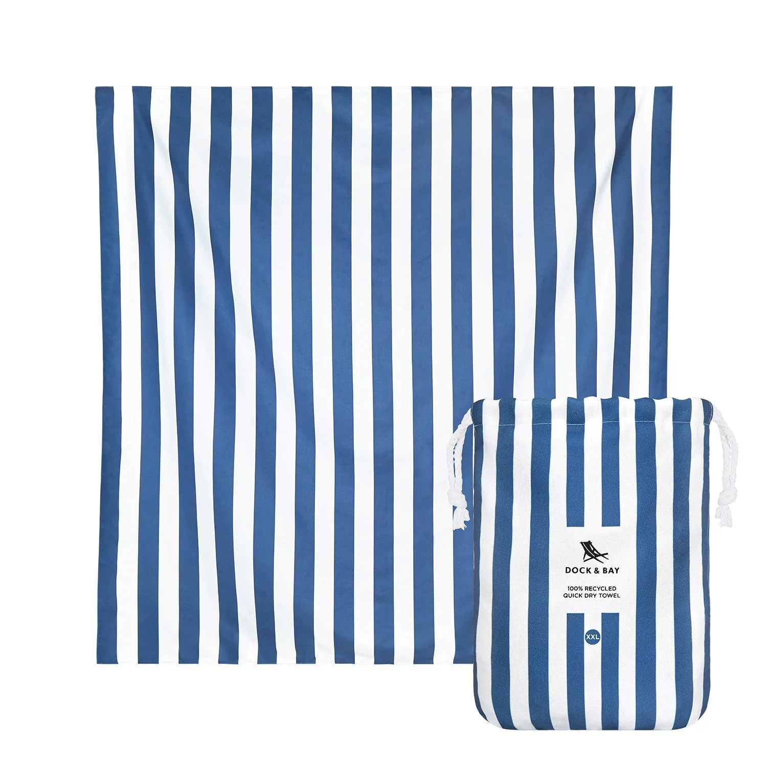 Dock & Bay Quick Dry Beach Towel - Whitsunday Blue - Image 17