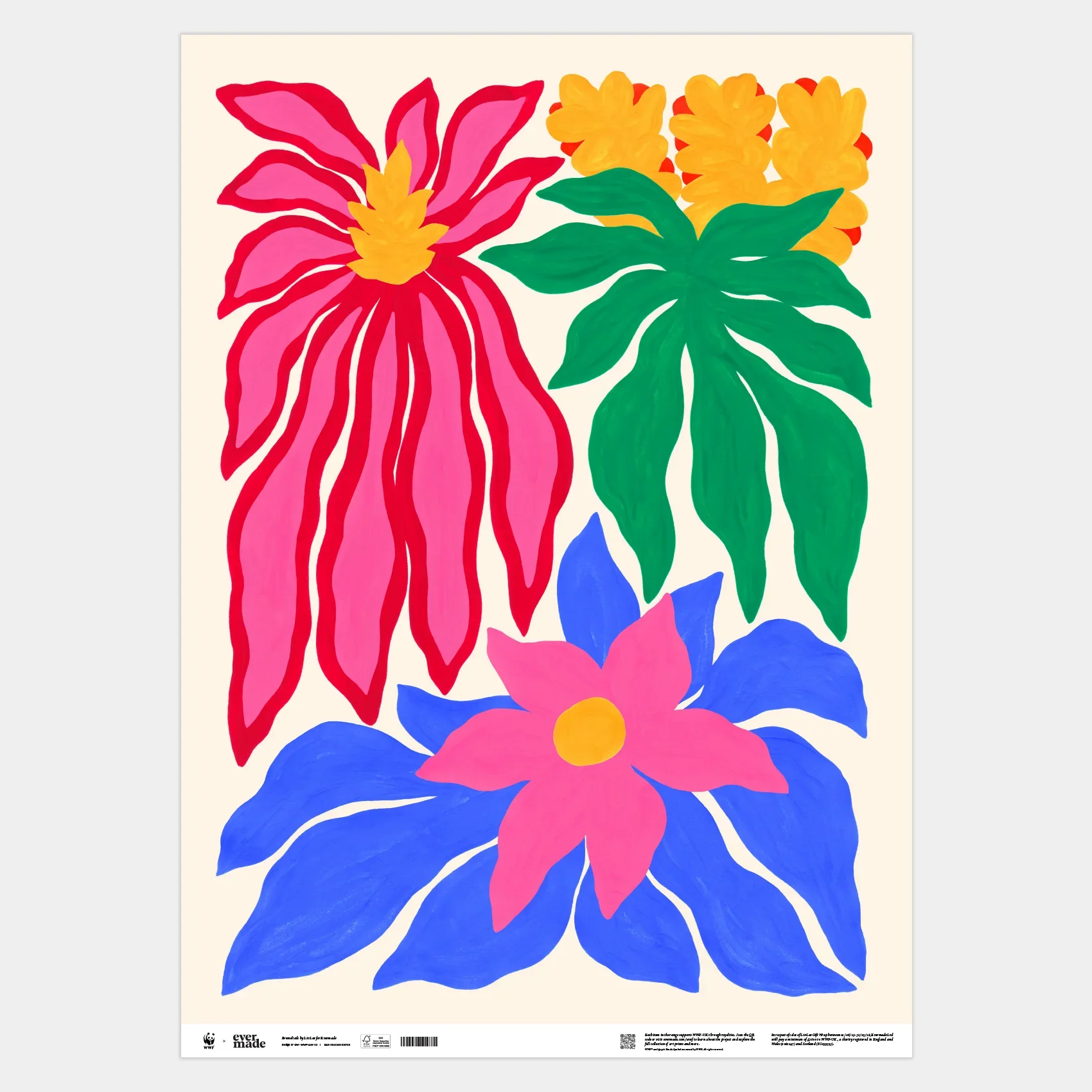 Evermade x Liv Lee - Bromeliads WWF Luxury Gift Wrap (2 Sheets) - Image 2