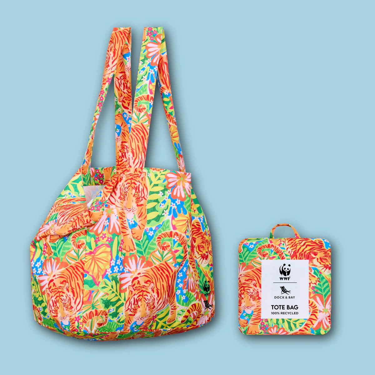Exclusive WWF x Dock & Bay Foldaway Tote Bag - Jungle Roar - Image 5