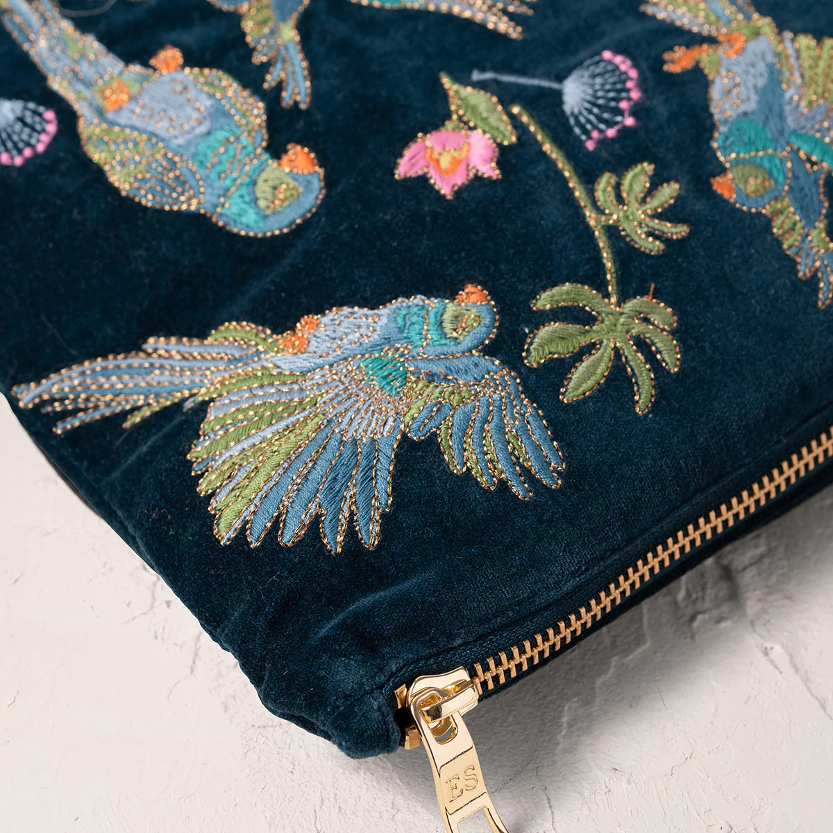 Flying Parrots Everyday Pouch - Ink Blue - Image 3