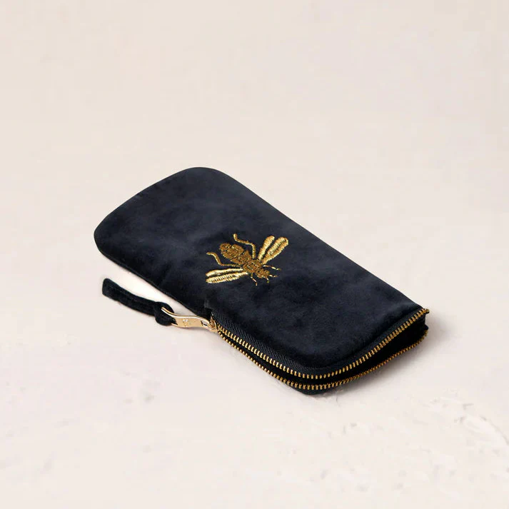 Honey bee Glasses Case - Charcoal - Image 3