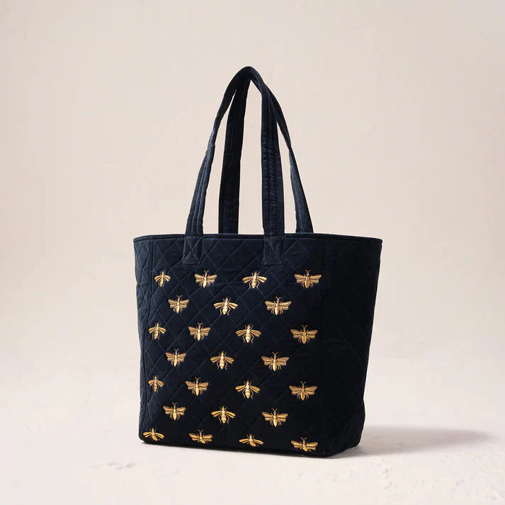 Honey bee Tote Bag - Charcoal - Image 2