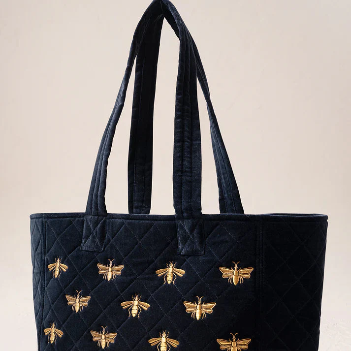 Honey bee Tote Bag - Charcoal - Image 3