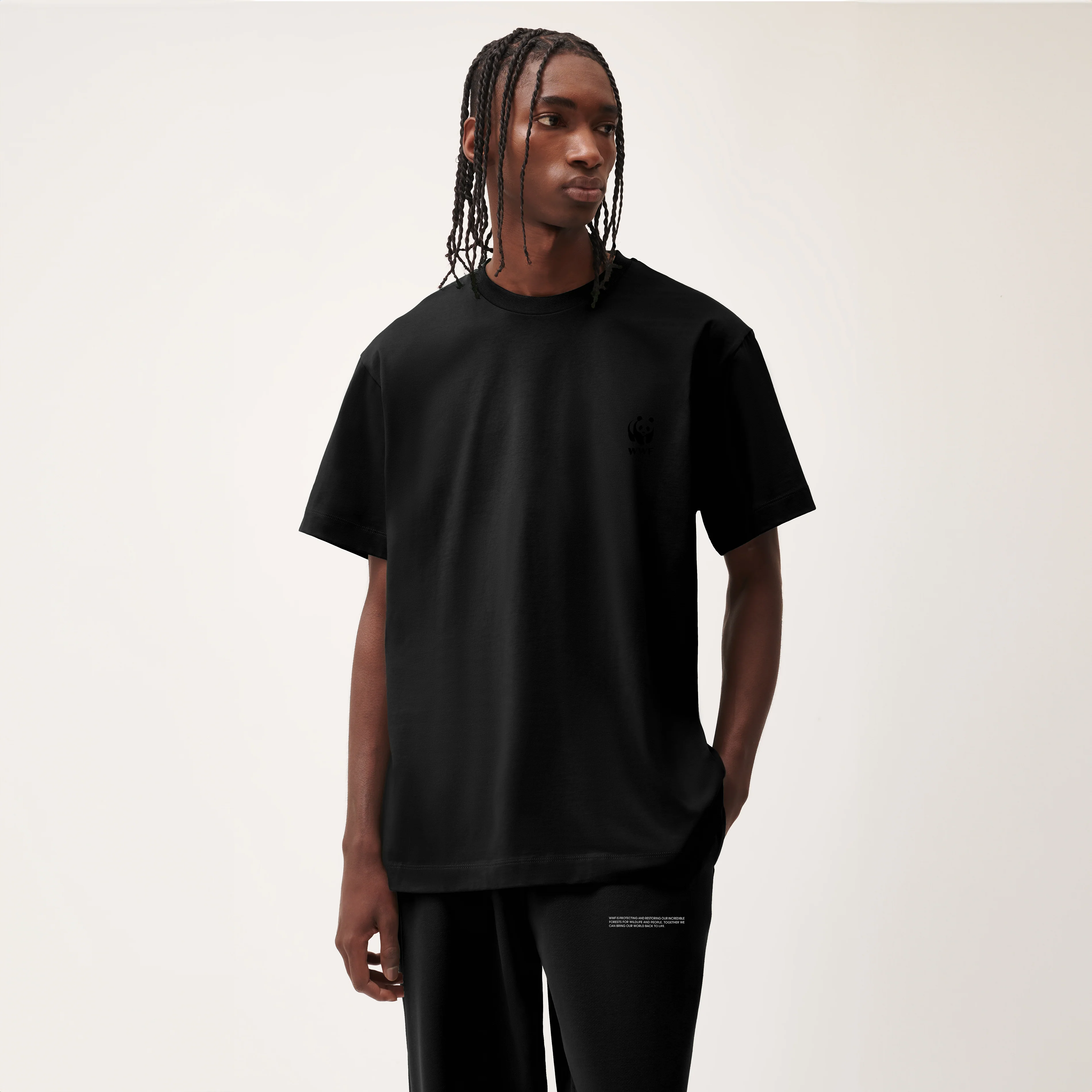 PANGAIA Unisex T-shirt - Black - Image 2