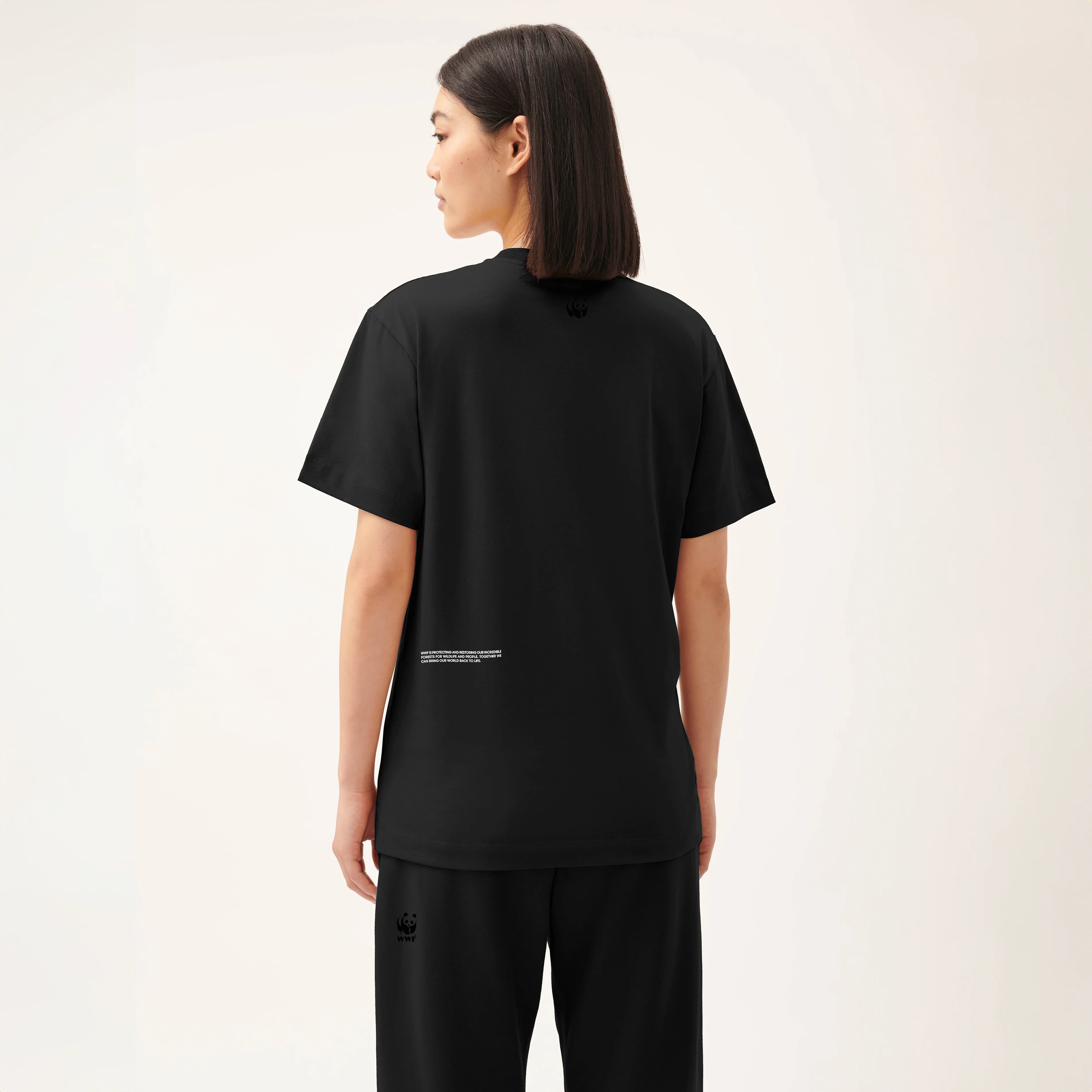 PANGAIA Unisex T-shirt - Black - Image 3