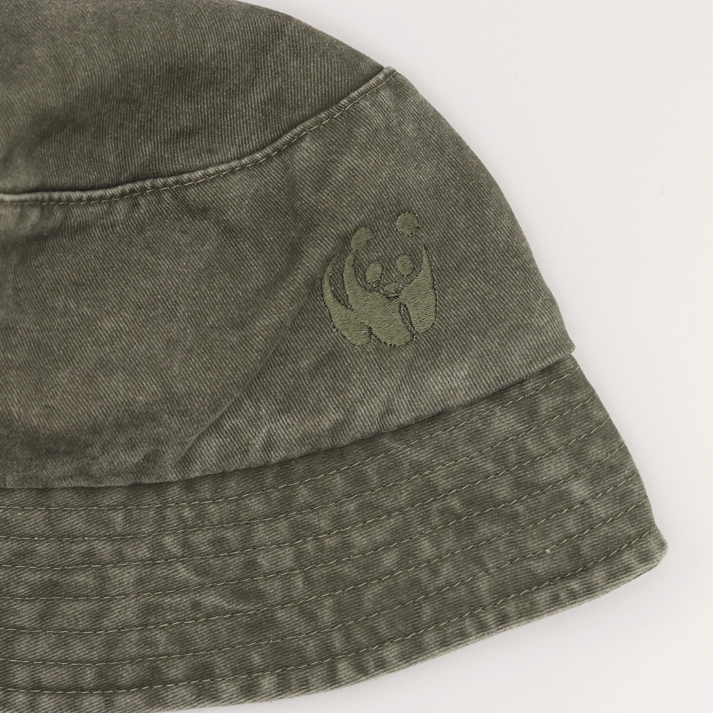 WWF Washed Effect Bucket Hat - Khaki - Image 8