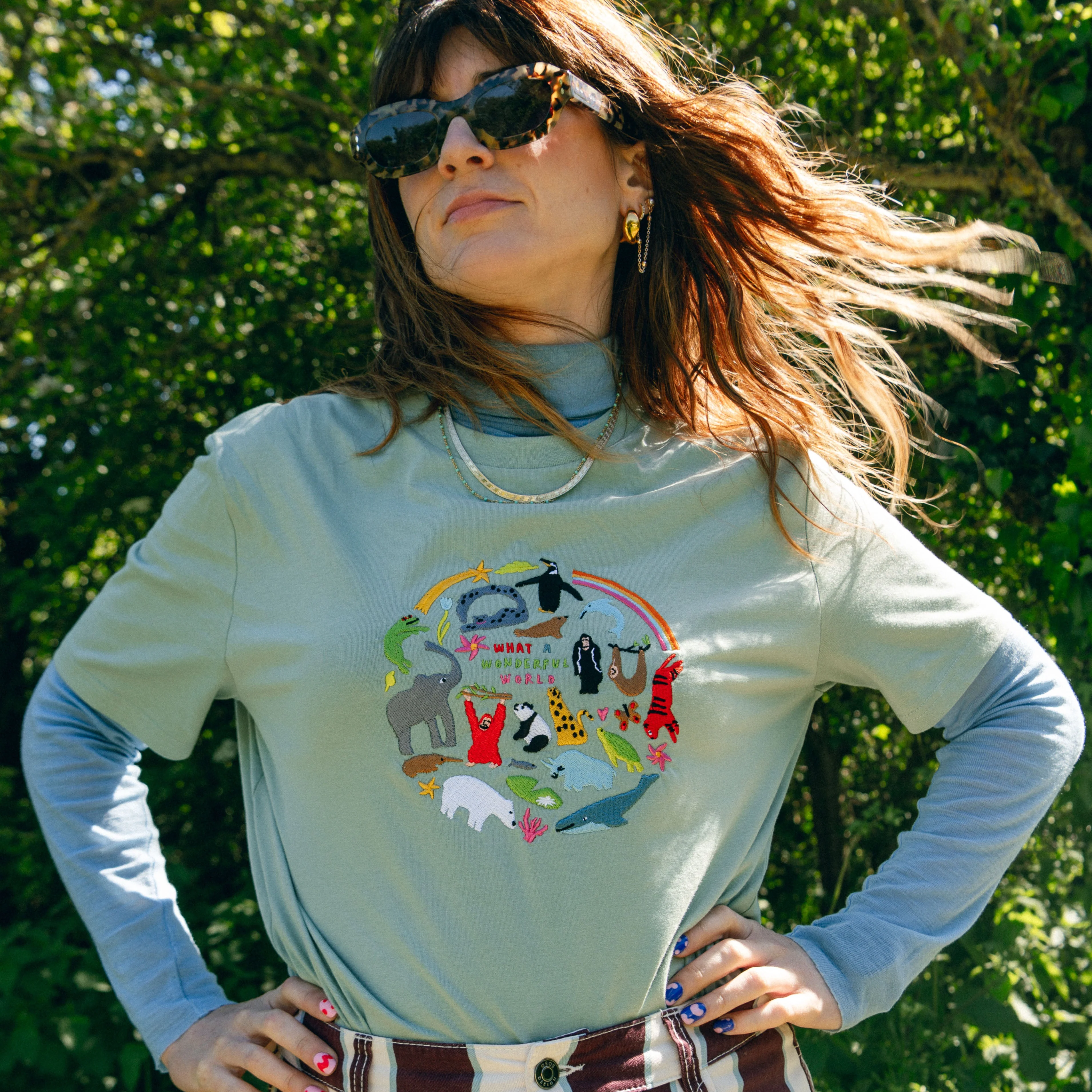 WWF Limited Edition 'What A Wonderful World' Embroidered Adults T-Shirt - Image 4