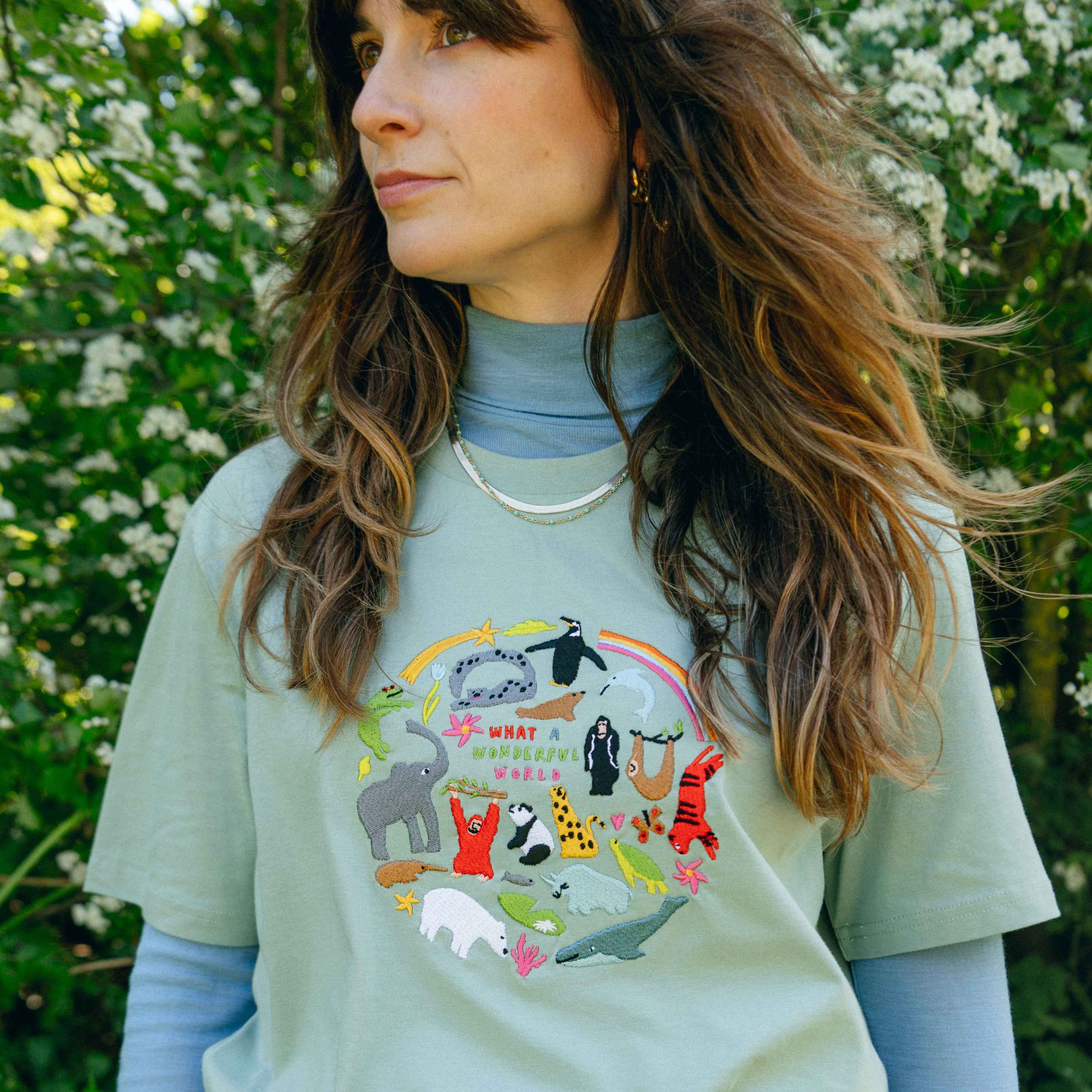 WWF Limited Edition 'What A Wonderful World' Embroidered Adults T-Shirt - Image 5