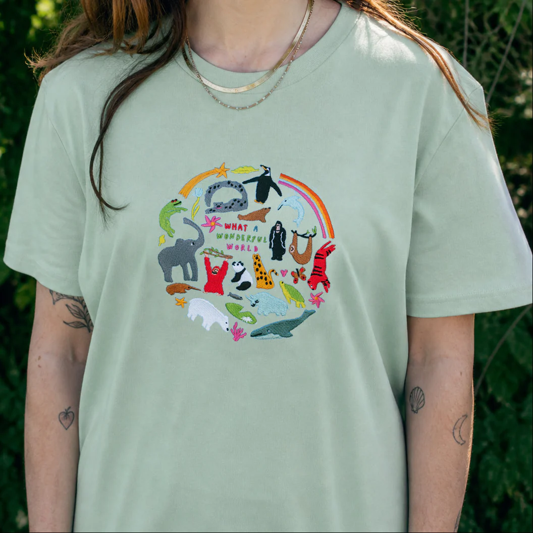 WWF Limited Edition 'What A Wonderful World' Embroidered Adults T-Shirt - Image 6